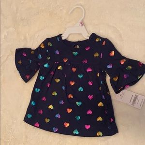 Baby girls 9 Nine months short sleeve shirt NWT